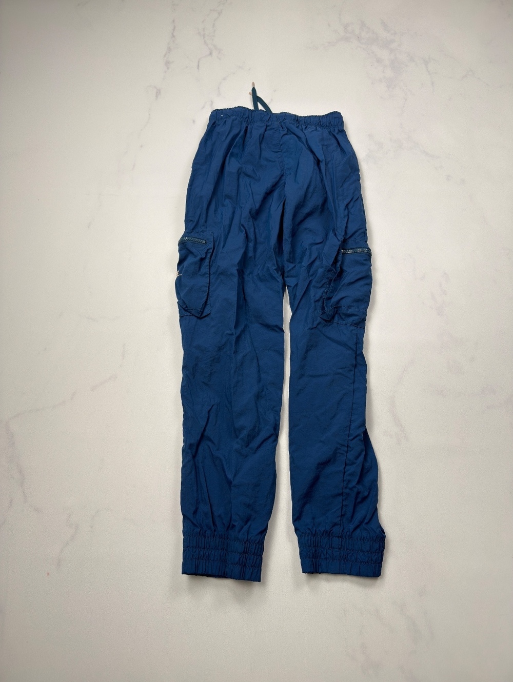 Nike Track Cargo Pants Blue Elastic Cuffs - Kids L